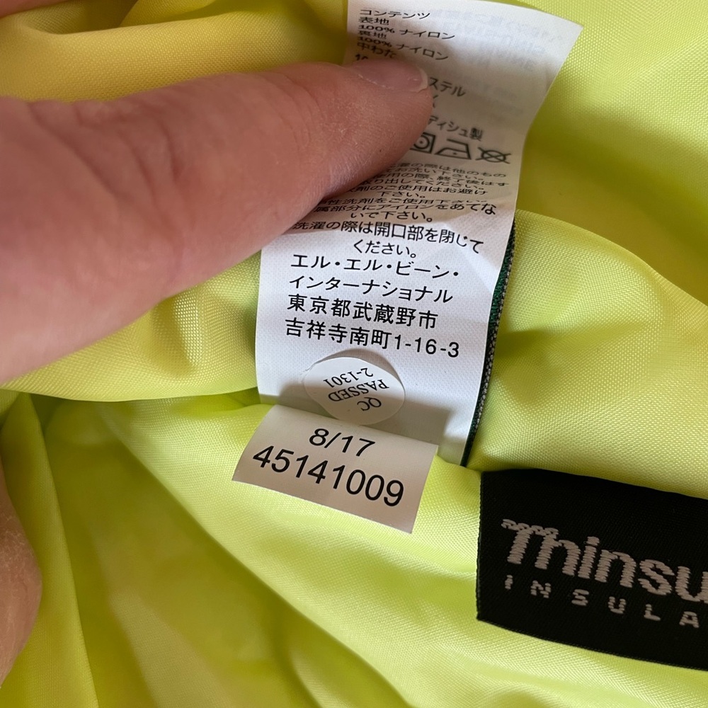 L.L. Bean Glacier Summit Waterproof Ski Jacket Blue Thinsulate Youth Large 14-16 - Picture 11 of 11